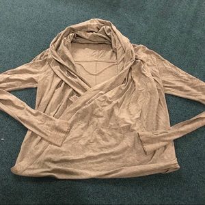 Lululemon grey cowl neck top
